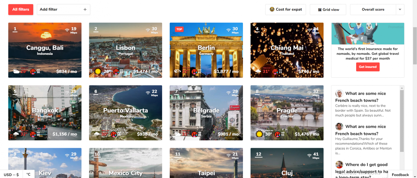 Nomad list