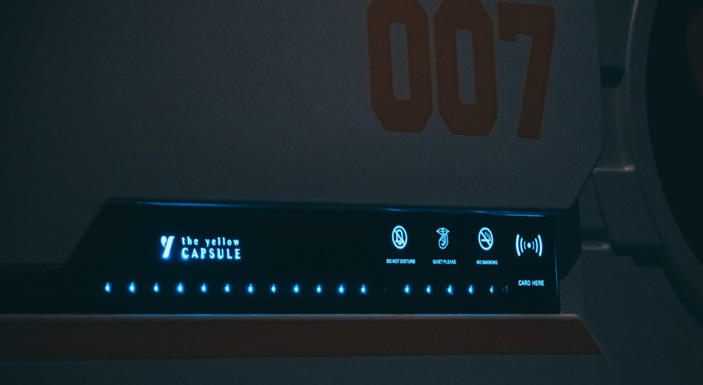 Capsule hotel room settings