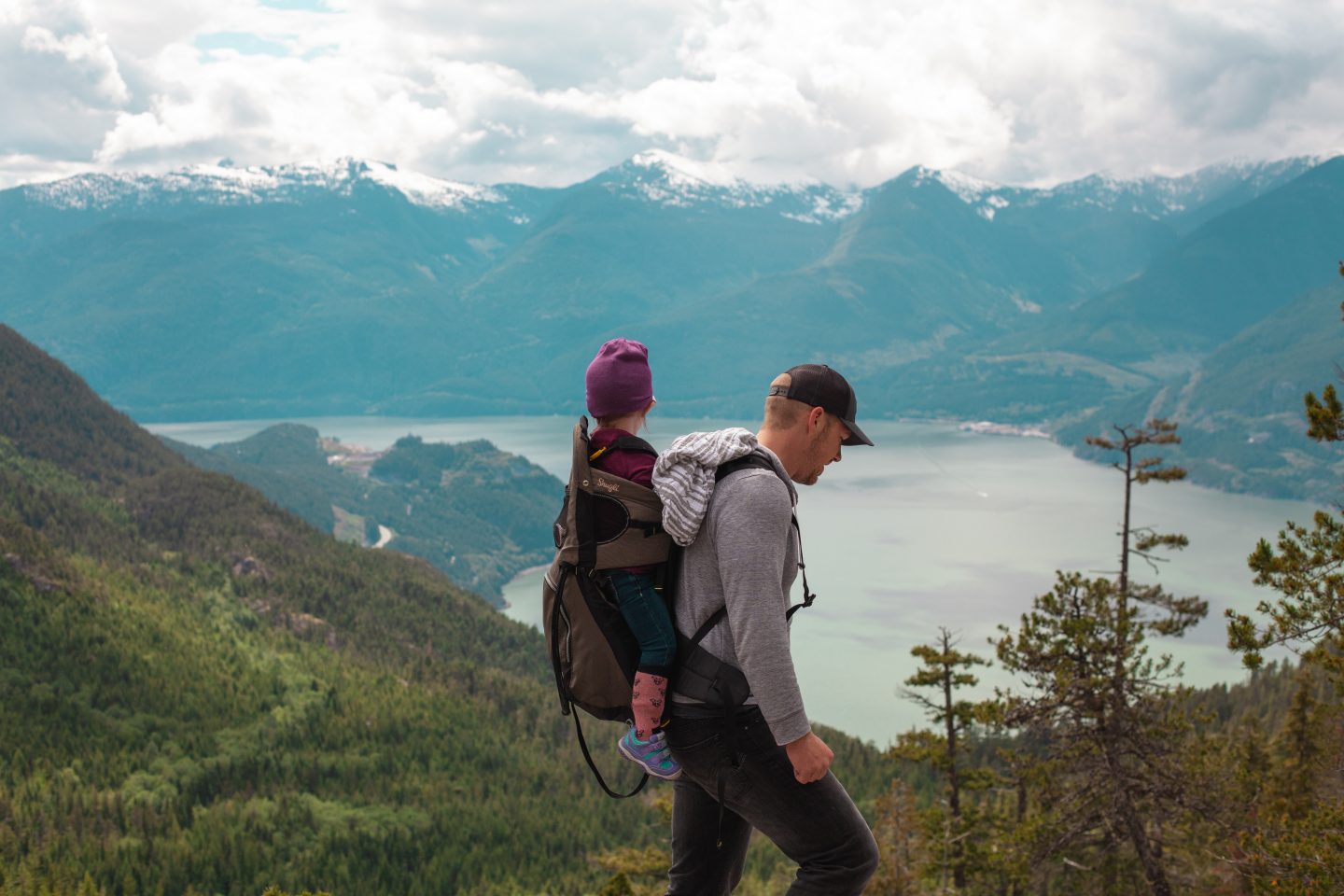 A guy Traveling with family